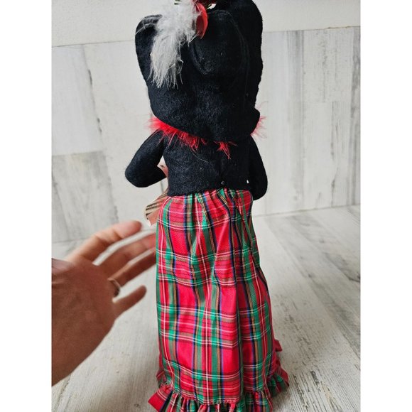 Byers choice 1996 caroler bird Cardinal feather boa Victorian lady - Picture 4 of 9